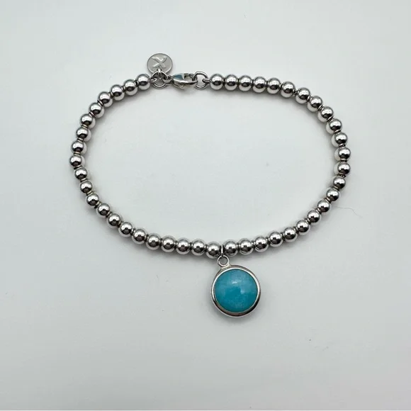 Tiffany & Co. Paloma Picasso sugar stack Amazonite bracelet in sterling silver - Picture 8 of 8